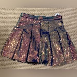 Queen of sparkles copper sequin short NWT